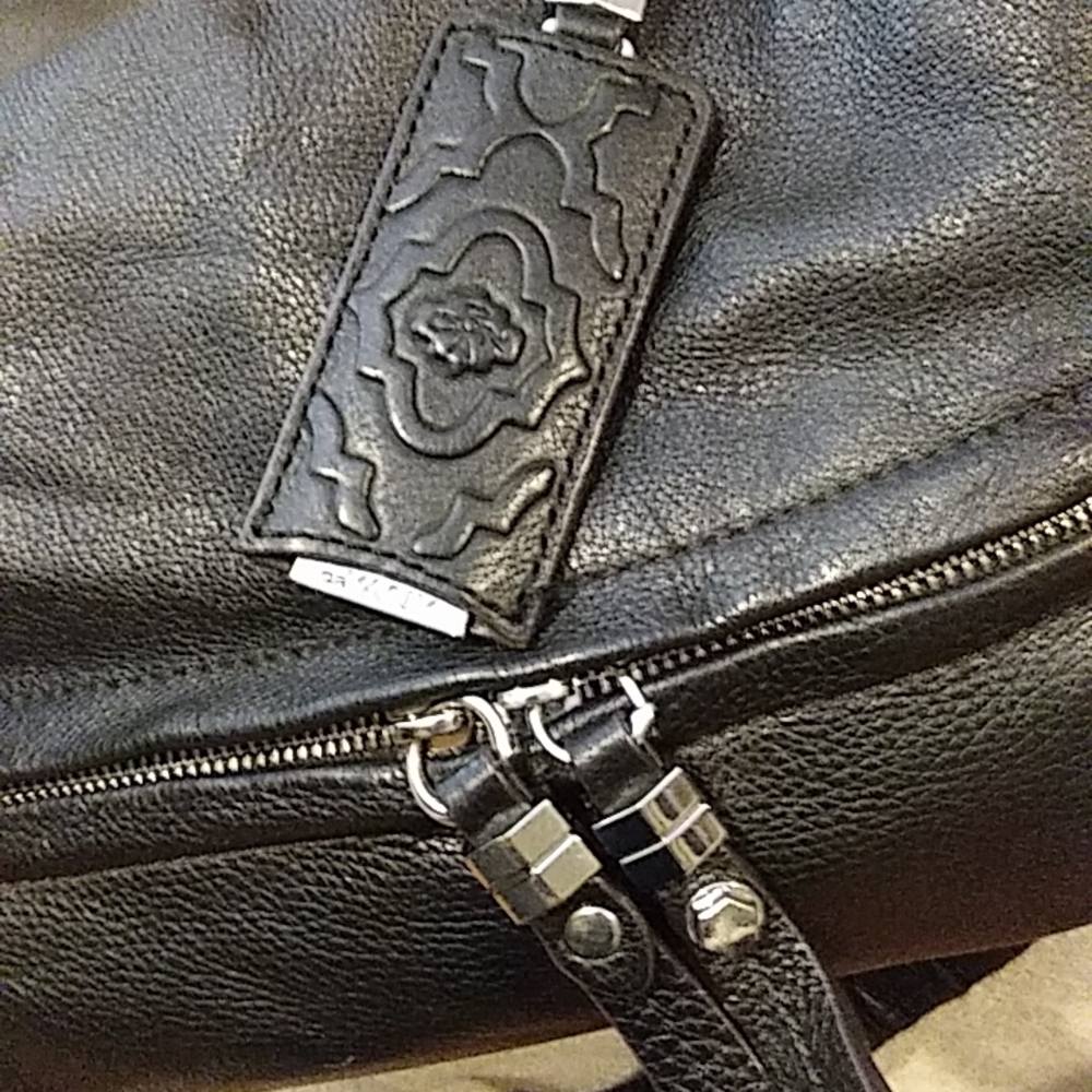 orYANY Black Leather Satchel with Strap - Picture 4 of 6
